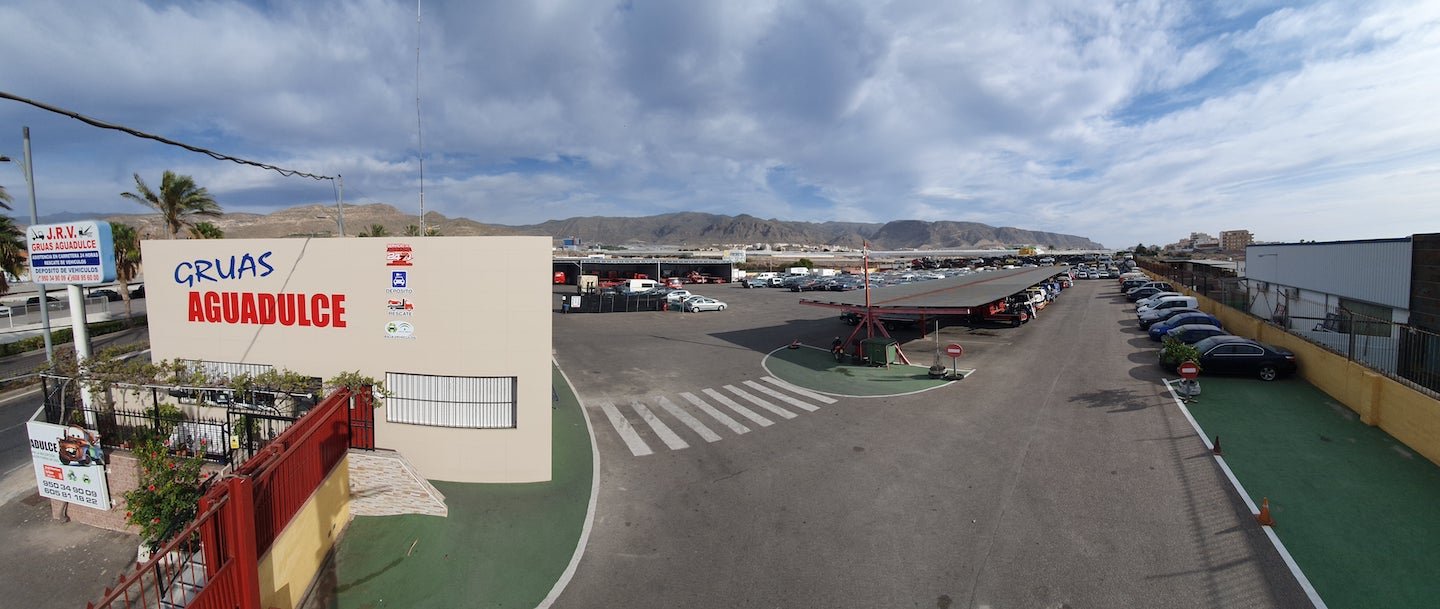 Deposito de automóviles Grúas Aguadulce vista superior